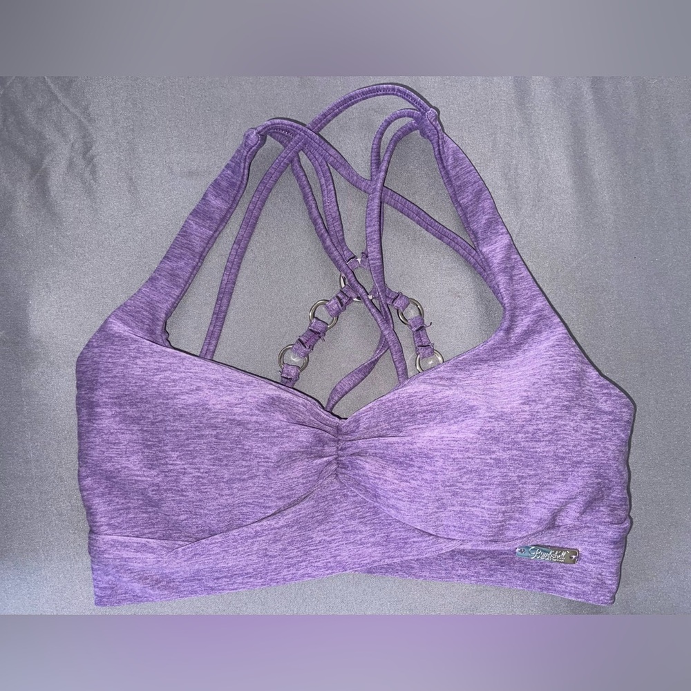 Bombshell Sportswear Angel Sports Bra in Violet Purple